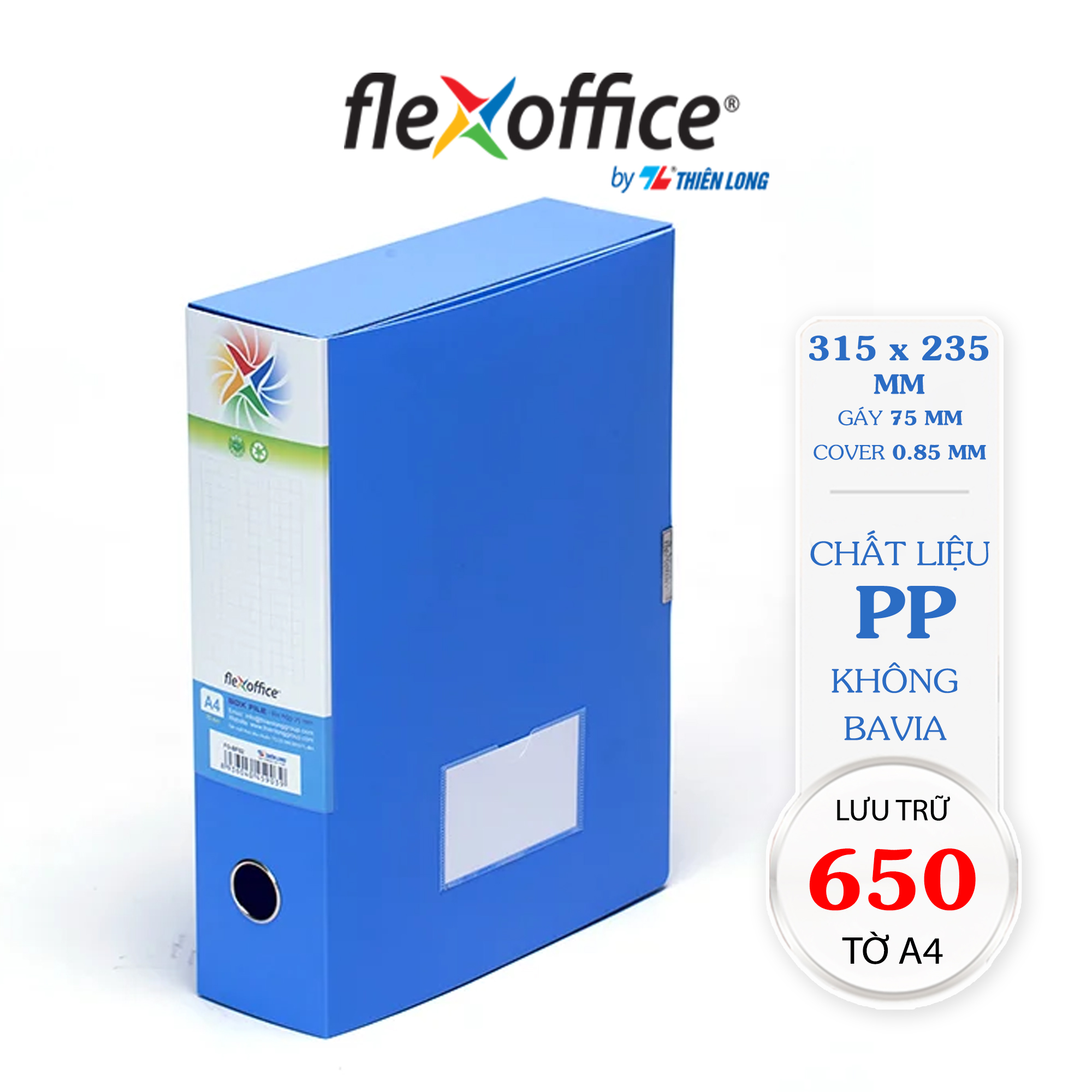 Bìa hộp Flexoffice PP 75A4 FO-BF02