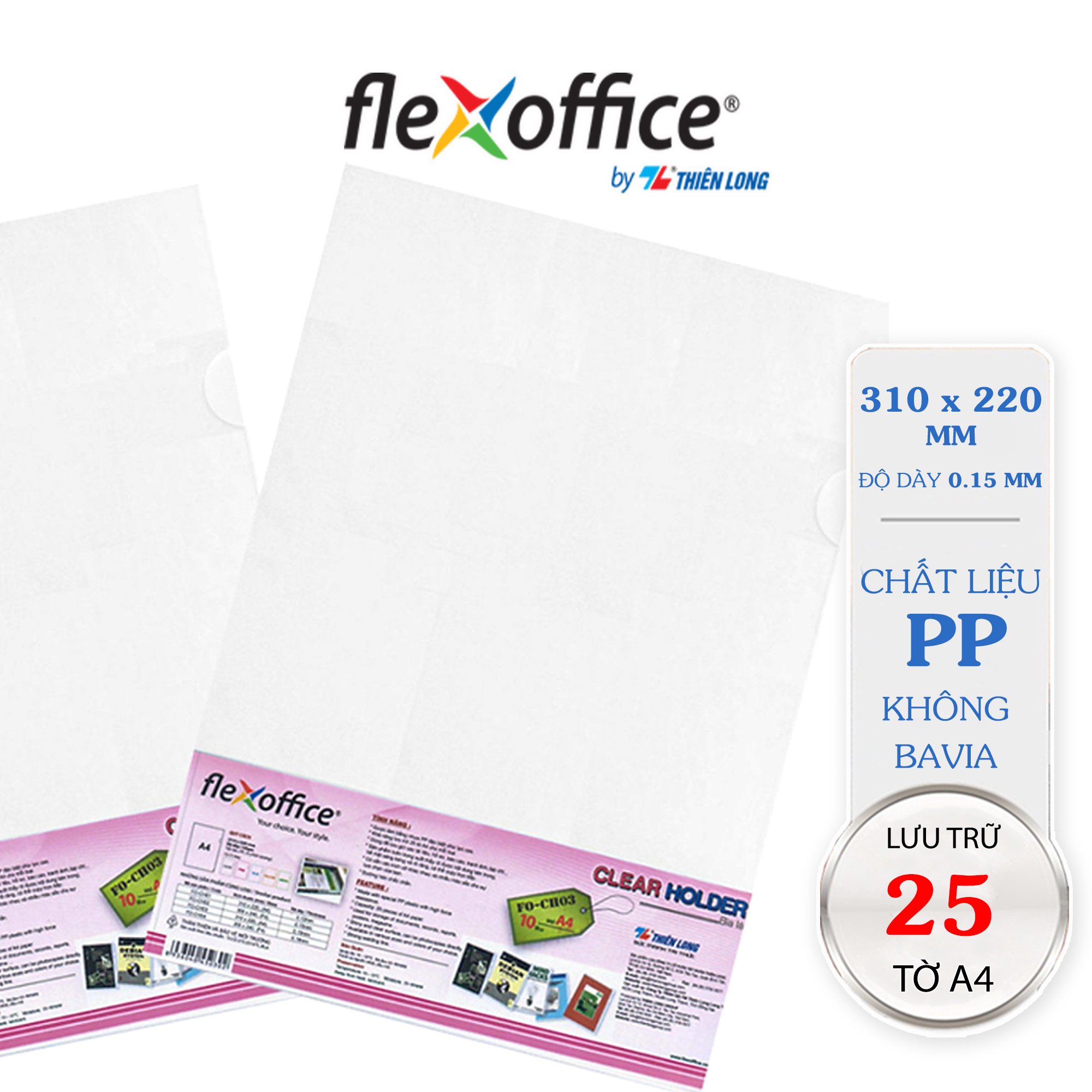 Bìa lá A4 Flexoffice FO-CH03