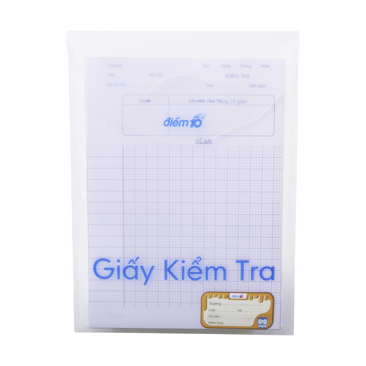 Giấy kiểm tra TP-GKT01 4 ô ly vuông