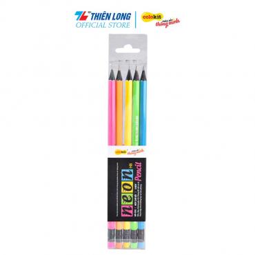 Bút chì gỗ Neon Thiên Long Colokit GP-C02